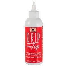 Glaze in a decorating bottle 180g red DRIP TOP