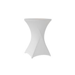 Strech table cover WHITE for ø76-82cm  coctailtable
