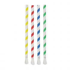 Spoon Paper Straws125 pcs. length 20,00 cm x 0,80 cm mixed colours