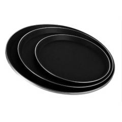 Tray antislip ø35.5cm black with metal ring