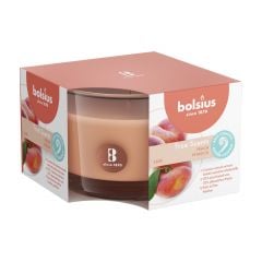 Aromatic candle in a glass container ø9 h-6.3cm 24h PEACH