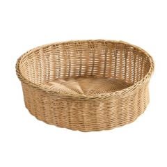 Bread basket natural plastic mesh with stable metal ring ø36 h-11cm