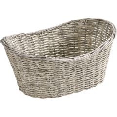 Bread & fruit basket plastic mesh grey 28x21 h-13cm