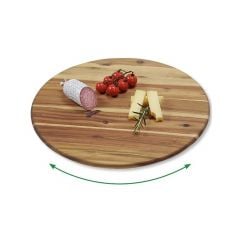 Rotary serving plate acacia wood ø40 h-4cm