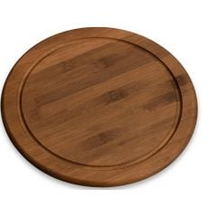 Bread and cheese plate dark bamboo ø26 h-1.3cm