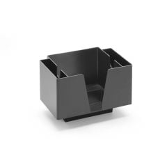 Napkin holder with 3 compartments, Bar up, Black, 193x143x(H)136mm