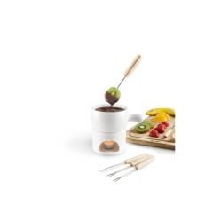 Fondue for chocolate or cheese 14x11.5cm 10-items white