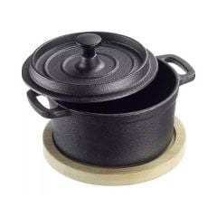 Cast-iron pot with lid 13x10x8cm 250ml