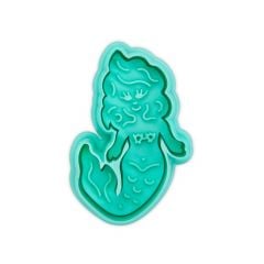 Cookie cutter with stamp and ejector Mermaid 6cm