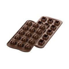 Silicone mould for chocolate 22x22 h-20mm 15x8ml CHOCO GAME