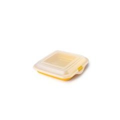Food/Sandwich storage container 14.5x14.5 h-3.6cm yellow