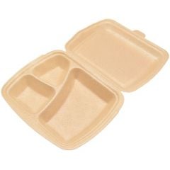Meal box with 3-sections Cream PP 125gab. v / l 20,65x24,1 h-6,9cm[2]