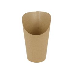 Containers for fried food 600ml ø8.5cm h-18cm brown
