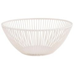 Basket SVART Ø 20cm h-8cm metal white