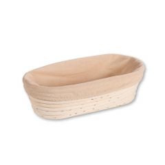 Bread & proofing basket 28x15 h-8cm 1kg with removable textile inlay