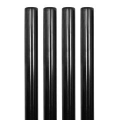 Stainless steel straws ø8mm 15cm black 8pcs + brush