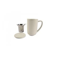 Tea mug with lid and strainer HI!TEA 600ml white