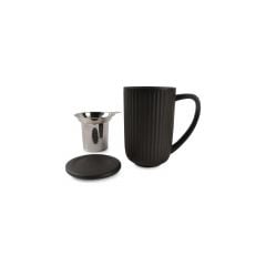 Tea mug with lid and strainer HI!TEA 600ml black