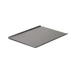 Baking tray 40x30cm, h-1.2cm, with 45° sides, alu