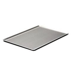 Baking tray perforated 53x32.5cm, h-2cm, with 45° sides, alu